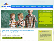 Tablet Screenshot of lakedillonpreschool.com
